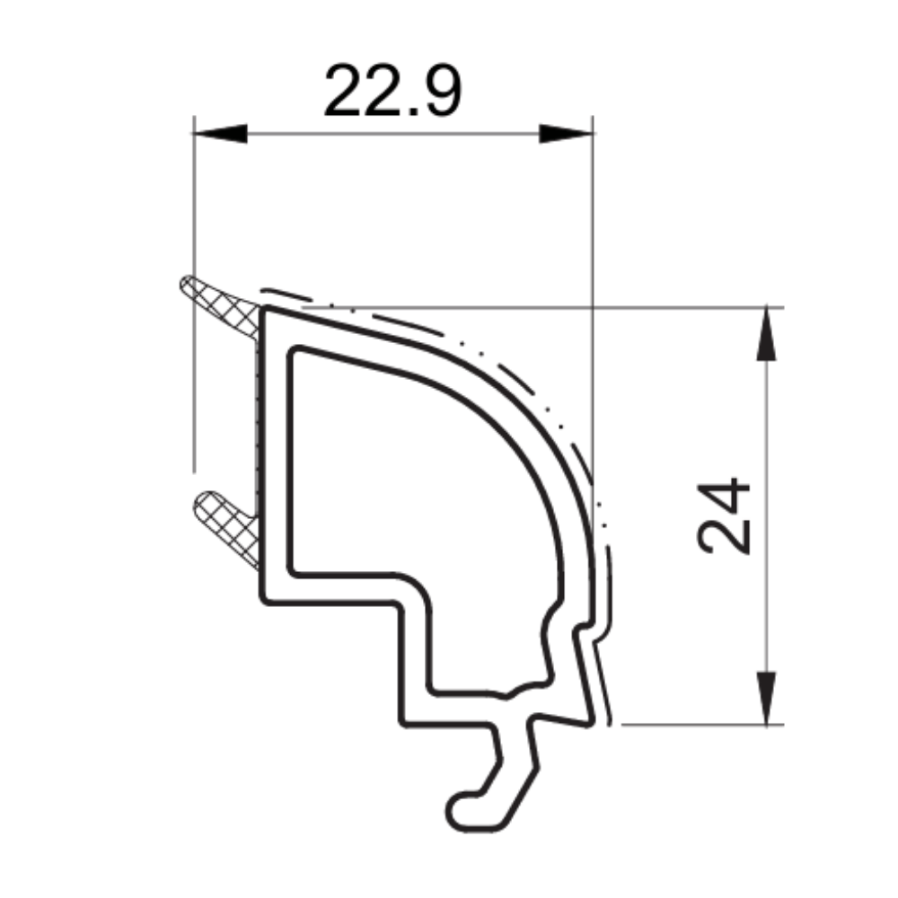 Salamander Kunststoff Glasleiste 413107