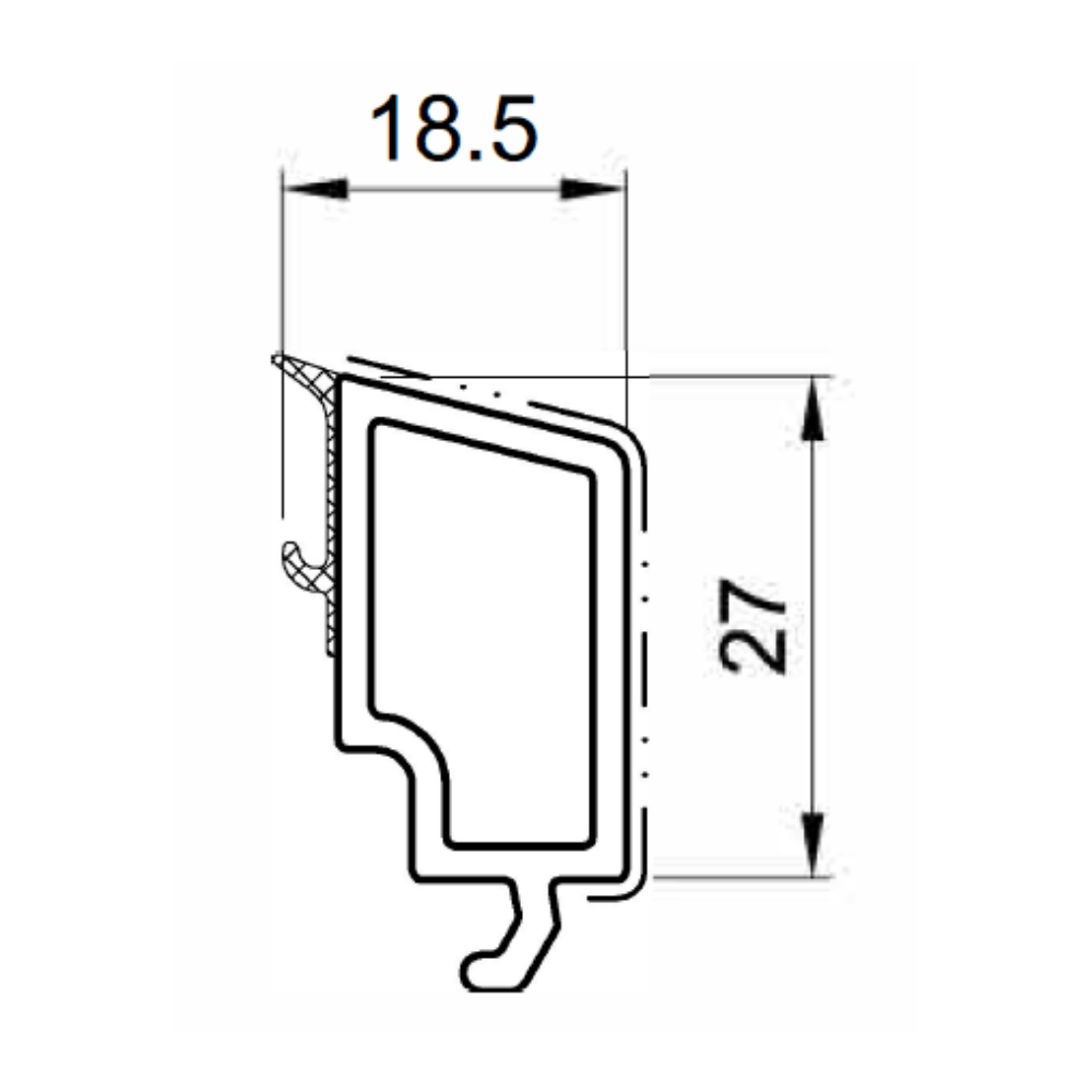 Salamander Kunststoff Glasleiste GP8440