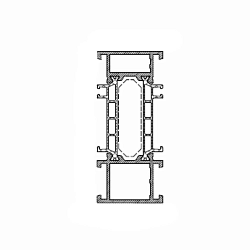 Aluprof Fenster Weiss (ähnlich RAL9016) / 100cm Aluprof ALU Blendrahmen Verbreiterung 528601 für MB-86N 77/33,5