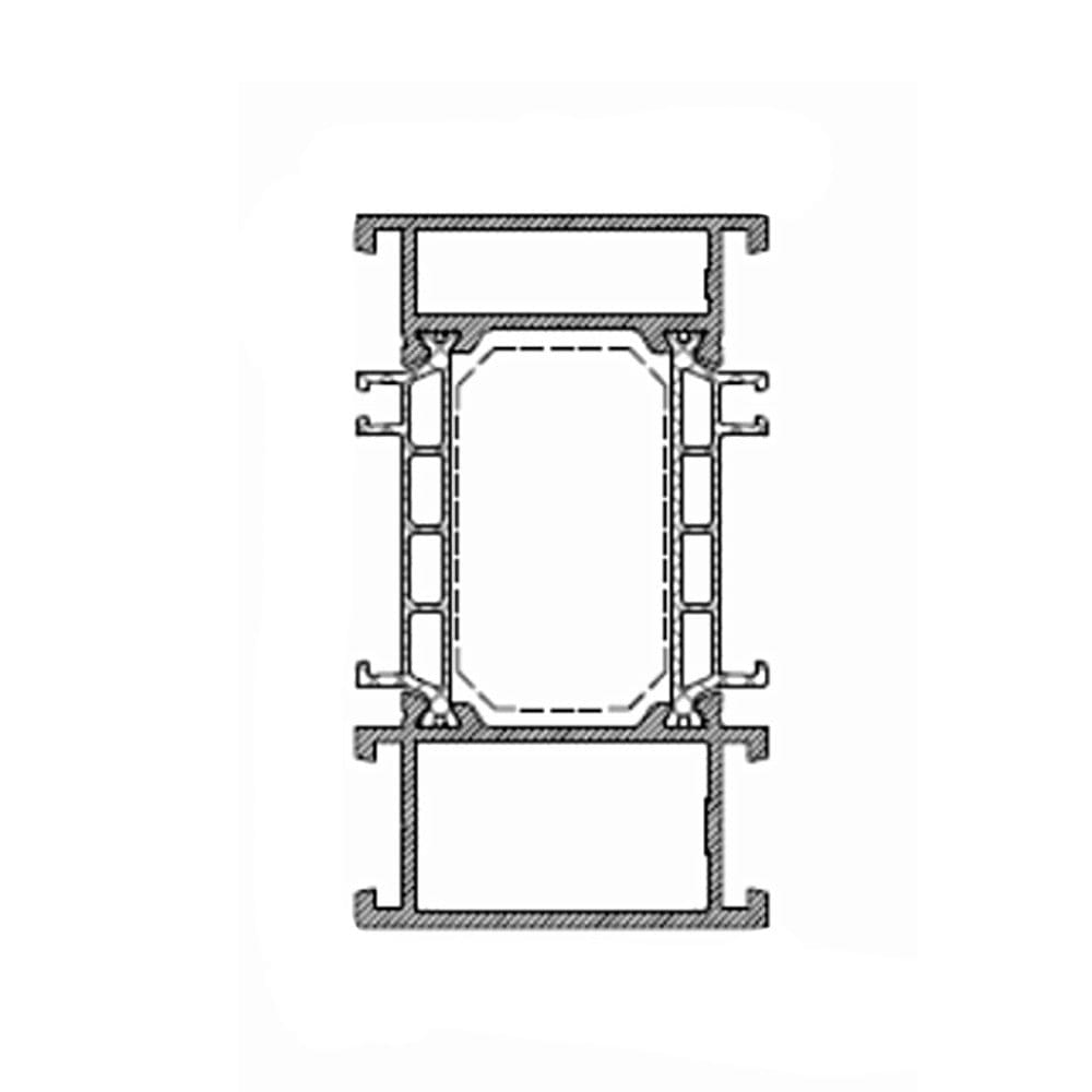 Aluprof Fenster Weiss (ähnlich RAL9016) / 100cm Aluprof ALU Blendrahmen Verbreiterung  528602 für MB-86N 77/44,5