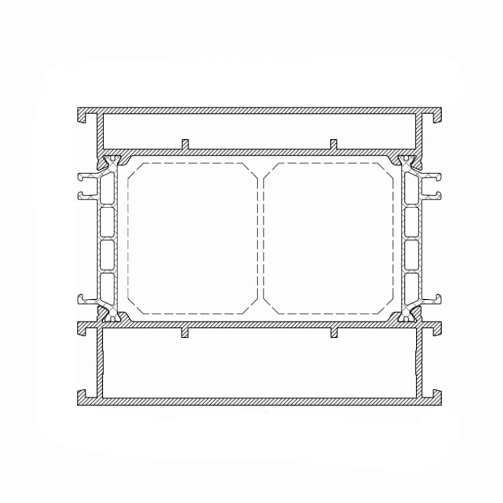Aluprof Fenster Weiss (ähnlich RAL9016) / 100cm Aluprof ALU Blendrahmen Verbreiterung 528643 für MB-86N 77/94