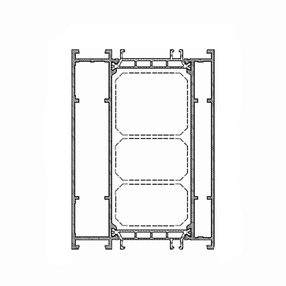 Aluprof Fenster Weiss (ähnlich RAL9016) / 100cm Aluprof ALU Blendrahmen Verbreiterung 528669 für MB-86N 77/108