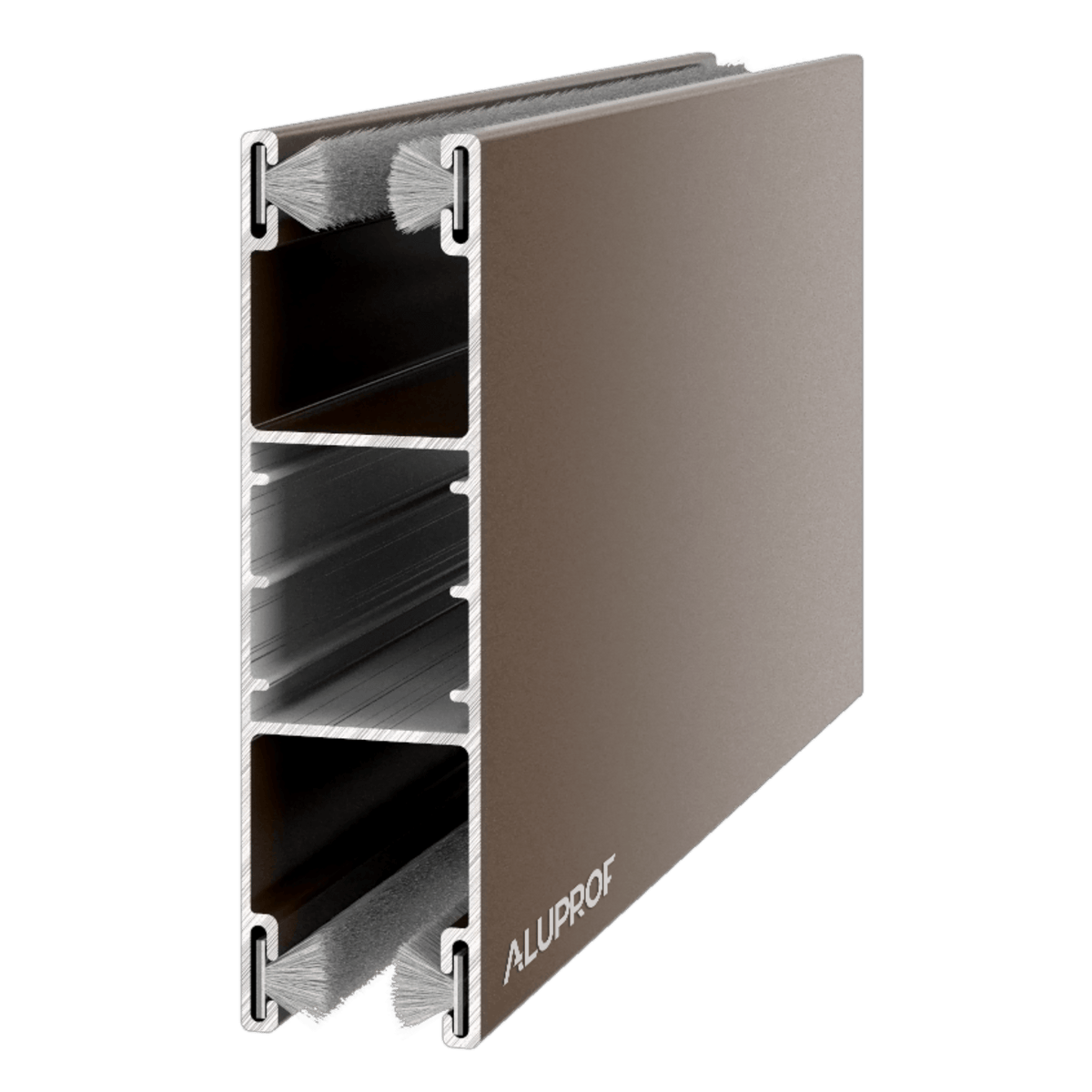 Aluprof Rolladen Braun (09) / 40cm Aluprof ALU Doppelführungsschiene PPD79
