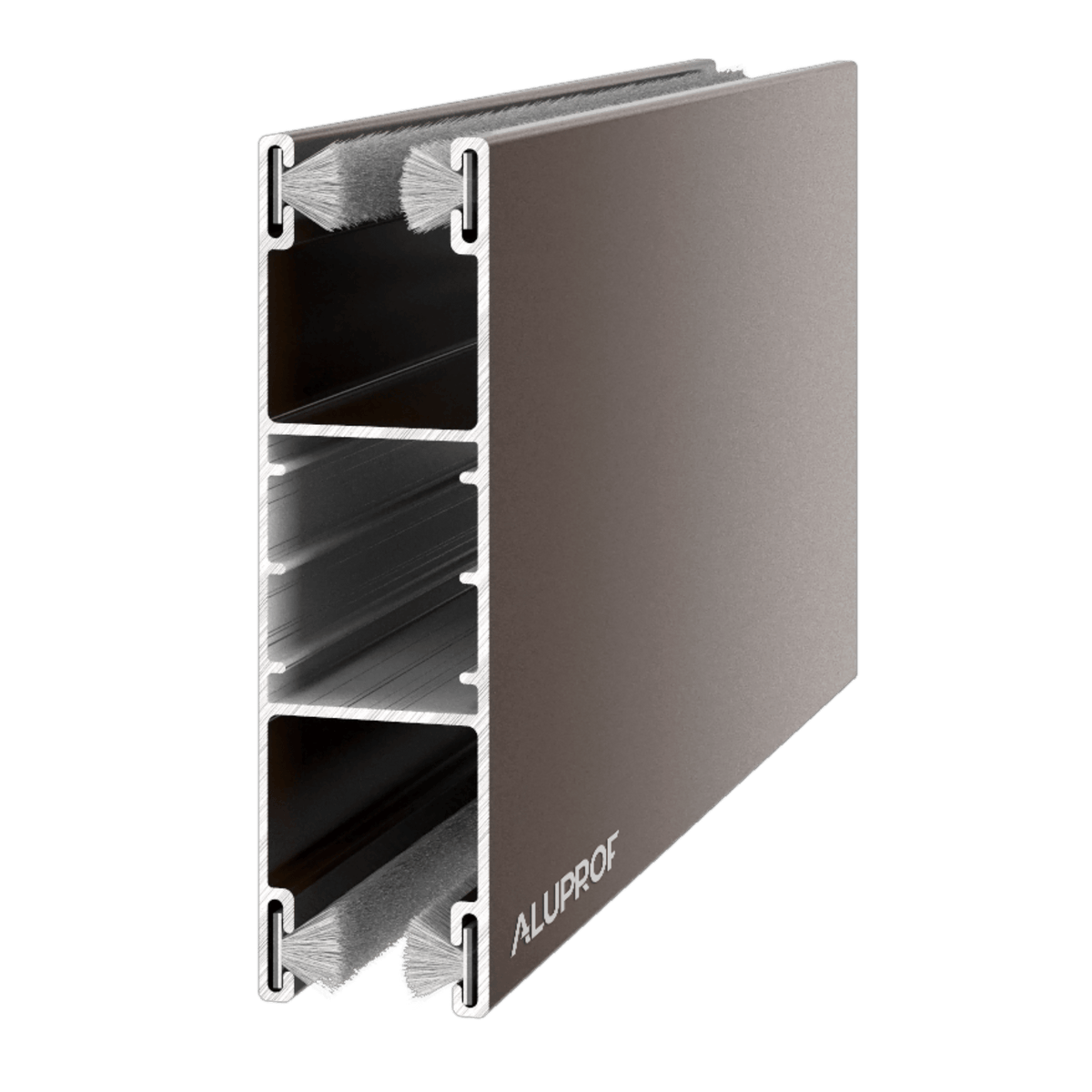Aluprof Rolladen Dunkel Braun (08) / 40cm Aluprof ALU Doppelführungsschiene PPD79