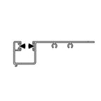 Aluprof Rolladen Weiß (ähnlich RAL9016) / 100cm Aluprof ALU Führungsschiene PPARA/12