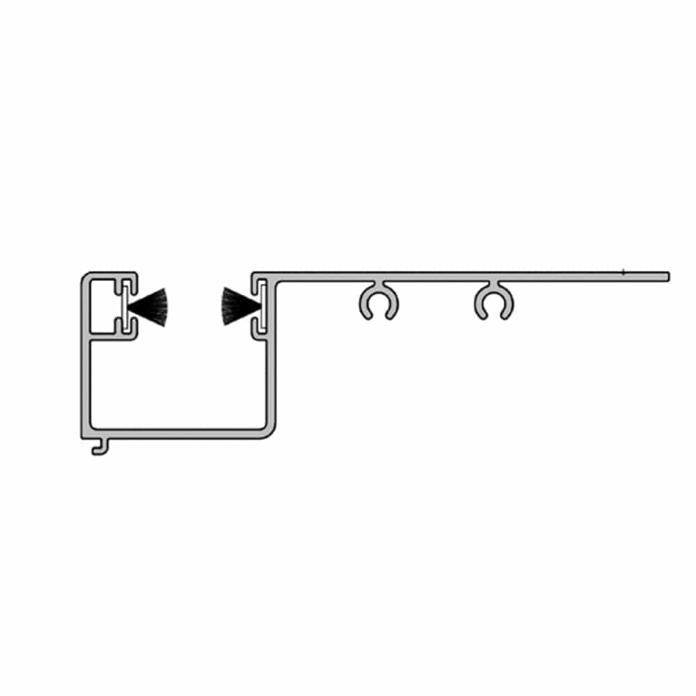 Aluprof Rolladen Weiß (ähnlich RAL9016) / 100cm Aluprof ALU Führungsschiene PPARA/17