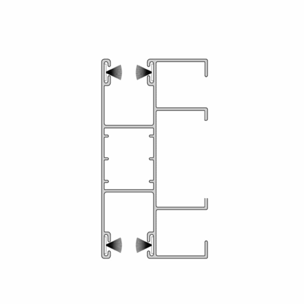 Aluprof Rolladen Weiß (ähnlich RAL9016) / 100cm Aluprof ALU Führungsschiene PPD79/ODS/20/S