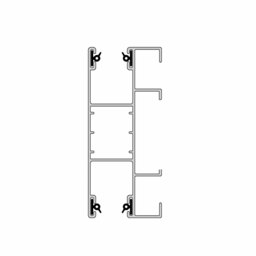 Aluprof Rolladen Weiß (ähnlich RAL9016) / 100cm Aluprof ALU Führungsschiene PPD79/ODS/G