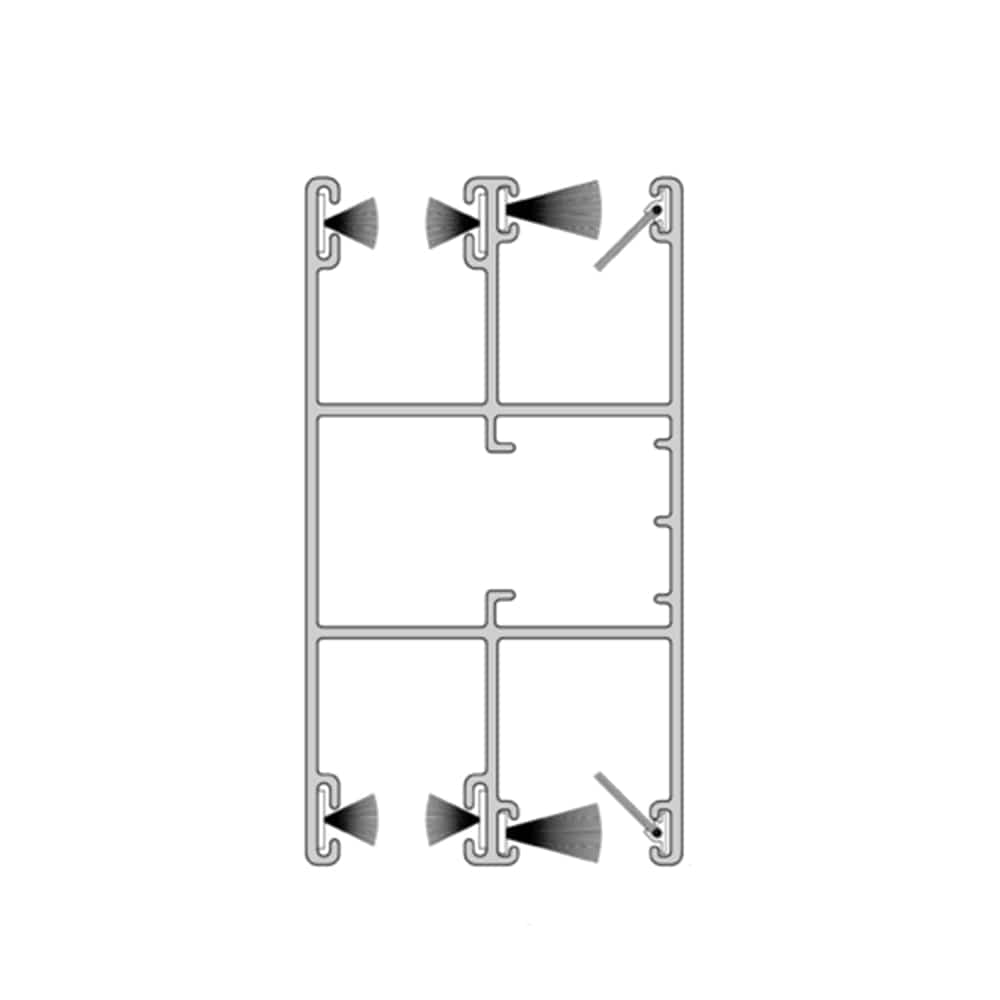 Aluprof Rolladen Weiß (ähnlich RAL9016) / 100cm Aluprof ALU Führungsschiene PPDO79/S
