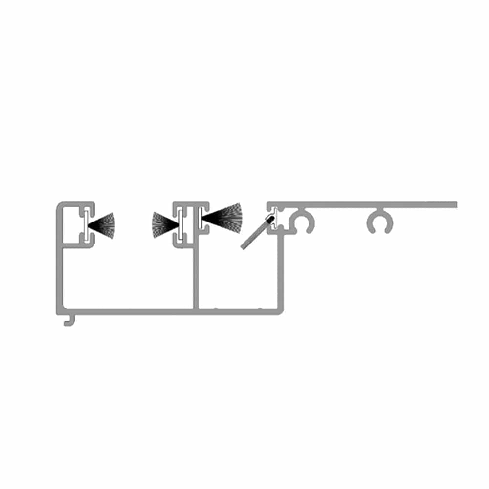 Aluprof Rolladen Weiß (ähnlich RAL9016) / 100cm Aluprof ALU Führungsschiene PPMARA/17