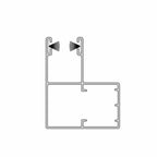 Aluprof Rolladen Weiß (ähnlich RAL9016) / 100cm Aluprof ALU Führungsschiene PPMO53/S