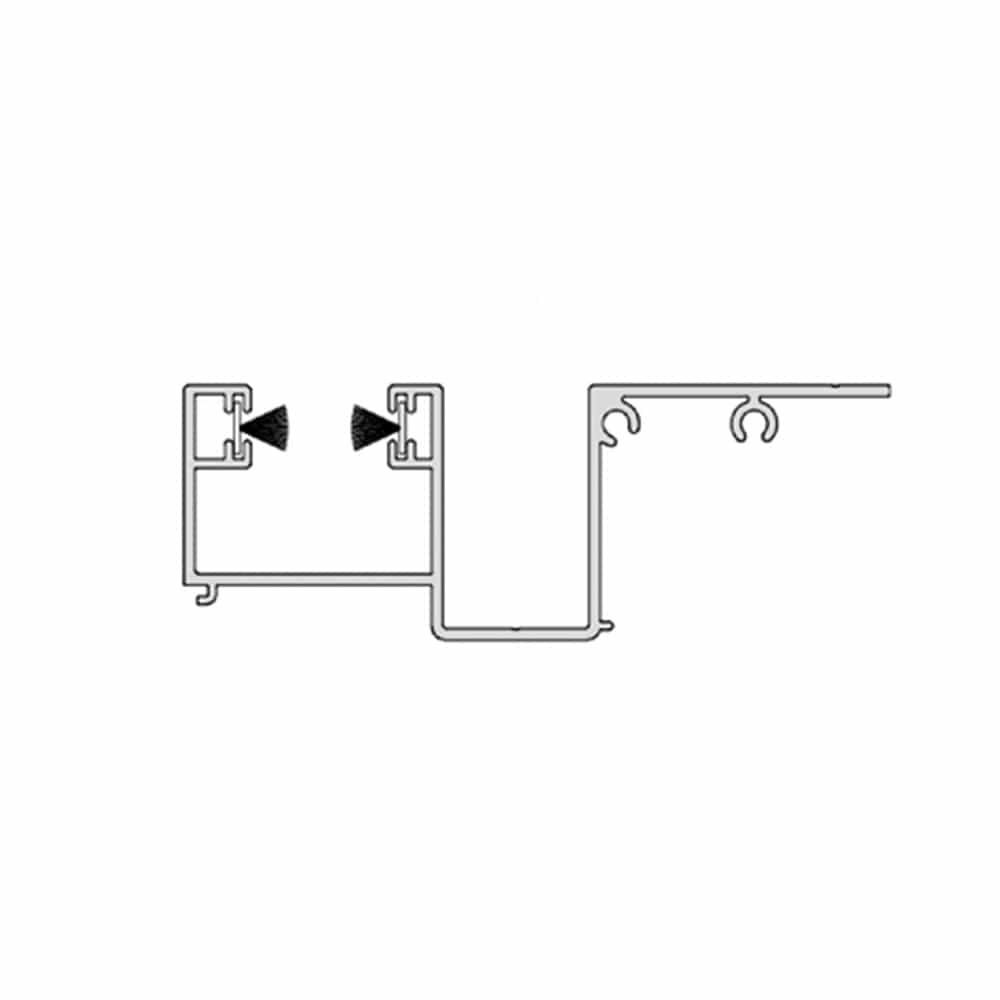 Aluprof Rolladen Weiß (ähnlich RAL9016) / 100cm Aluprof ALU Führungsschiene PPMOARA/17