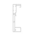 Aluprof Rolladen Weiß (ähnlich RAL9016) / 100cm Aluprof ALU Führungsschiene PPSRS/35/120/T