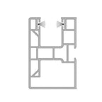 Aluprof Rolladen Weiß (ähnlich RAL9016) / 50cm Aluprof PVC Maxi Führungsschiene PP60/17
