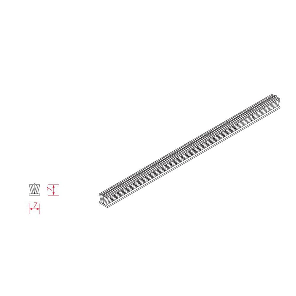 BeClever Rolladen BeClever Bürstendichtung für Führungsschiene 7x7mm mit Stabilisator CBAI05