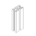 BeClever Rolladen Weiss / 100cm BeClever PVC Mini Doppelführungsschiene CBPG02