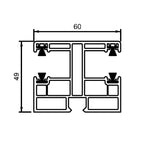 Deceuninck Rolladen Deceuninck Inoutic PVC Doppelführungsschiene NR11 15043
