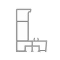 Deceuninck Rolladen Weiss / 100cm Deceuninck Inoutic PVC Adapter für Rollladenführung RKRAG 17654
