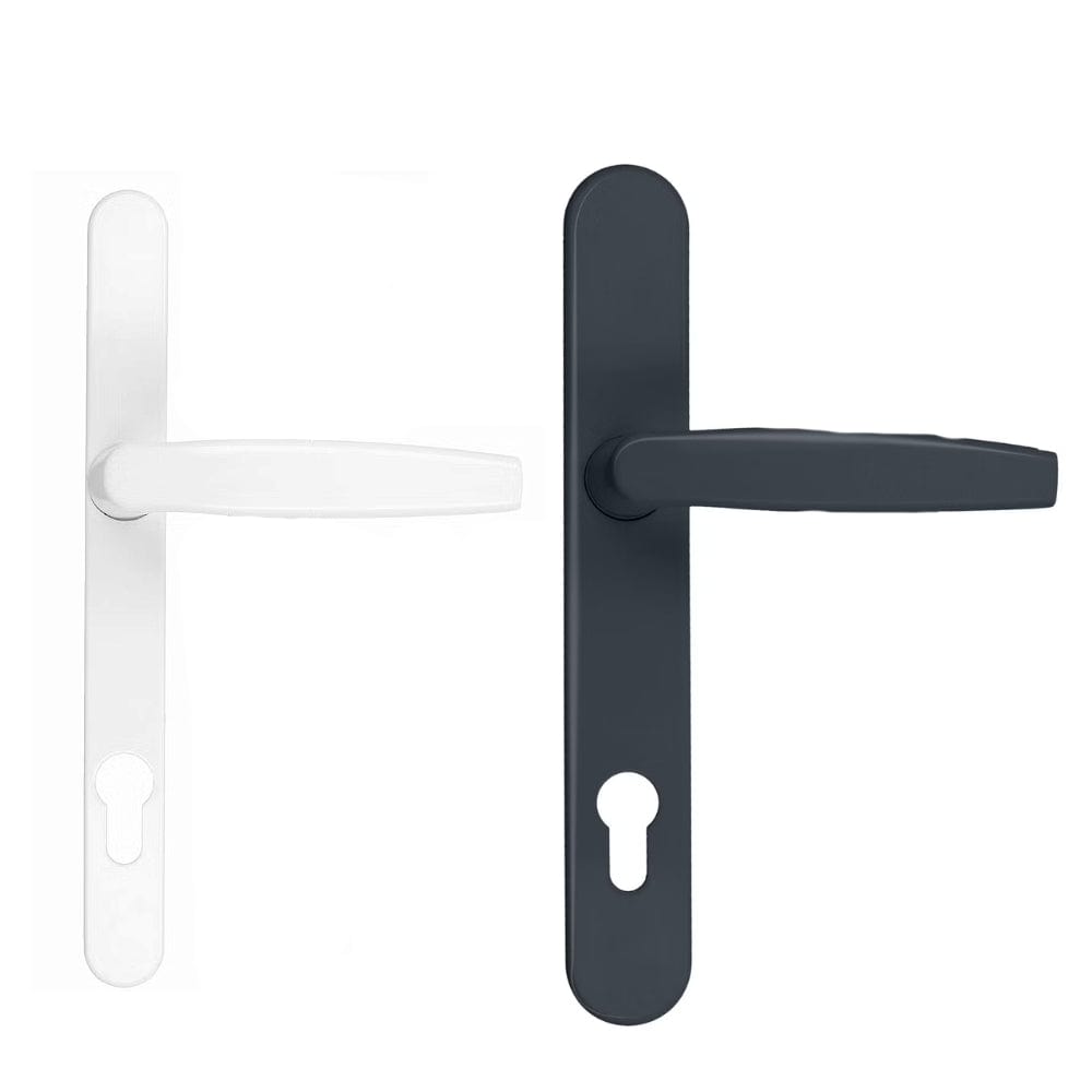 Eko Okna Fenster Eko Okna Drückergarnitur Victory DHS 32mm Oval Flachgriff-Griff Anthrazit Weiss