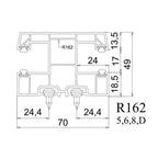 Exte Rolladen Exte PVC-Maxi Doppelführungsschiene R162