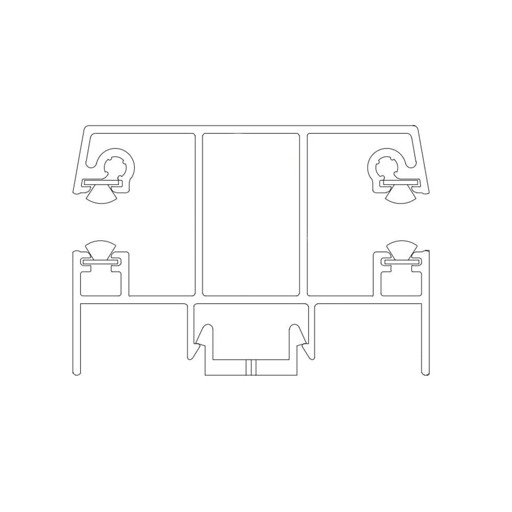 Exte Rolladen Weiss / 100cm Exte ALU-Mini Doppelführungsschiene R168