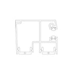 Exte Rolladen Weiss / 100cm Exte ALU-Mini Einzelführungsschiene R160