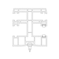 Exte Rolladen Weiss / 100cm Exte PVC-Maxi Doppelführungsschiene R164