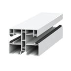 Exte Rolladen Weiss / 100cm Exte PVC-Mini Doppelführungsschiene 50951
