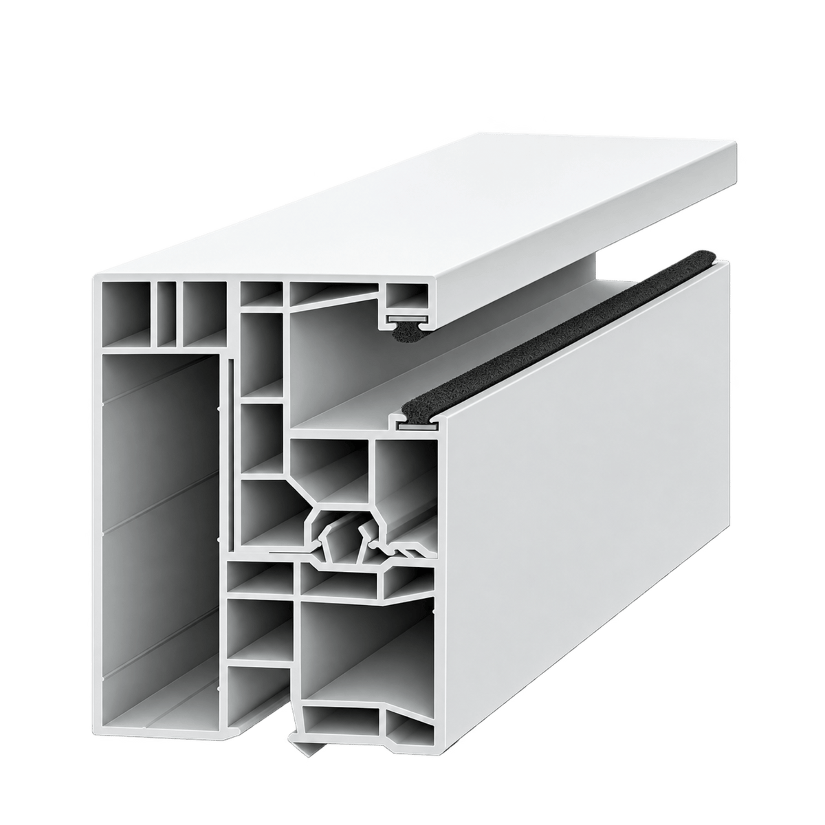 Exte Rolladen Weiss / 40cm Exte PVC-Maxi Einzelführungsschiene 50871