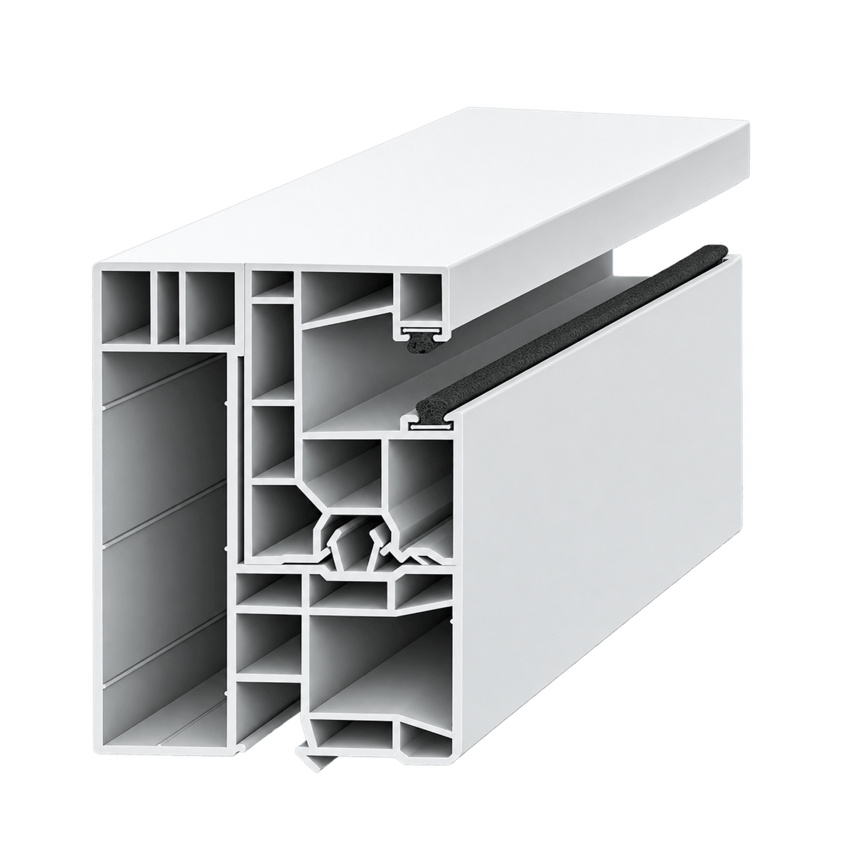 Exte Rolladen Weiss / 40cm Exte PVC-Mini Einzelführungsschiene 50861