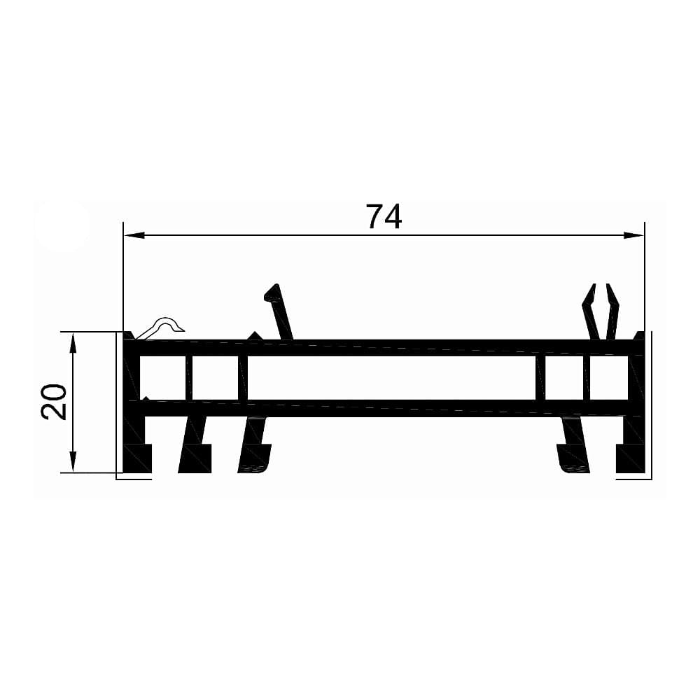 Gealan Fenster Gealan Blendrahmen Verbreiterung 74/20 2315