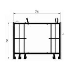 Gealan Fenster Gealan Blendrahmen Verbreiterung 74/58 7292