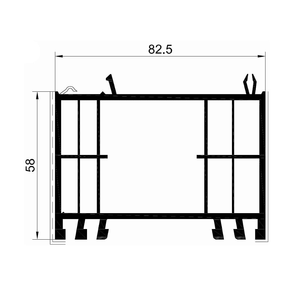 Gealan Fenster Gealan Blendrahmen Verbreiterung 82,5/58 5202
