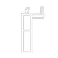 Gealan Fenster Weiss (ähnlich RAL9016) / 100cm Gealan Fensterbankanschlussprofil Sohlbankprofil 45/12 3216