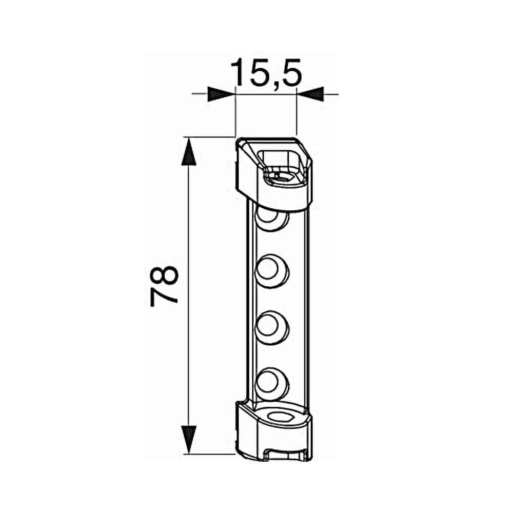 Maco Fenster Maco Scherenlager PVC mit 3 mm Positionszapfen 52480