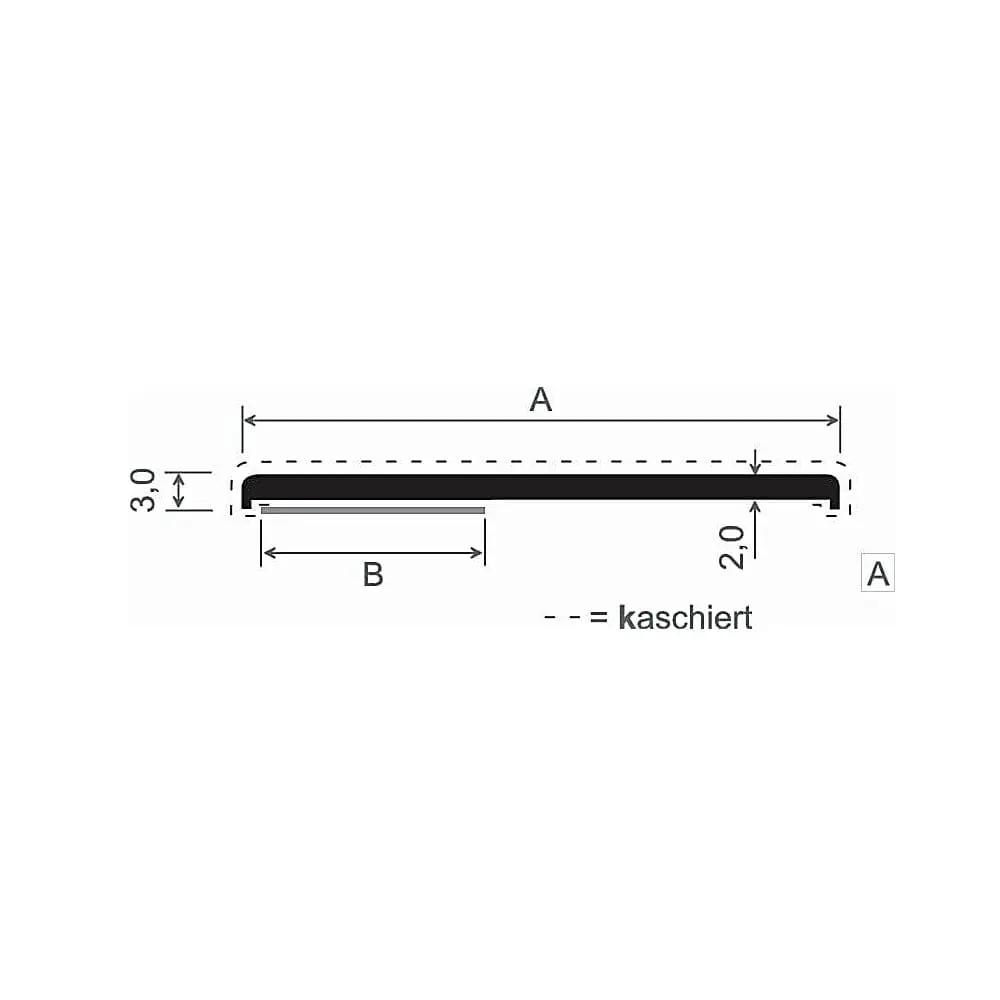MK Menke Fenster MK Flachleiste 50 x 3/2mm Selbstklebend