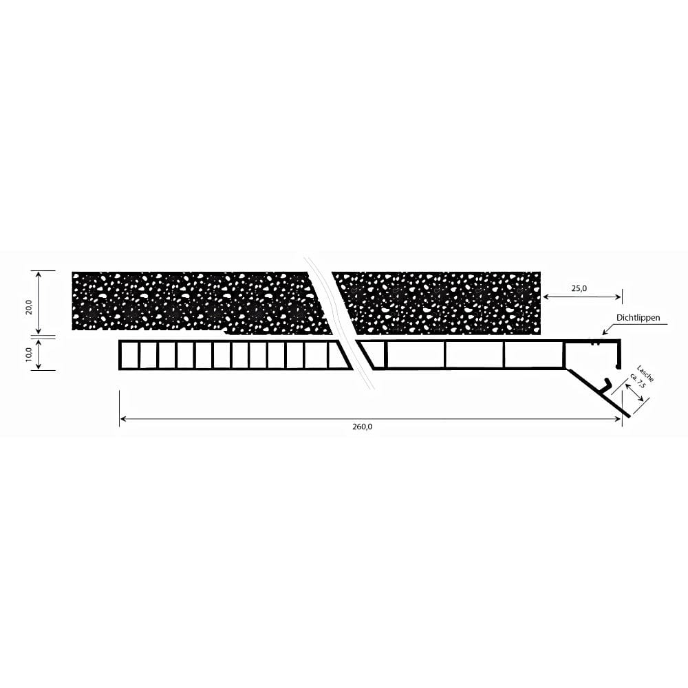 MK Menke Rolladen MK PVC Revisionsklappe mit Dämmung für PVC Rolladen 260mm