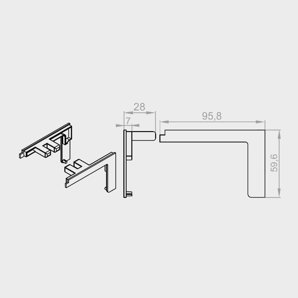 Portos Pergola Portos Pergola Endkappe PWD-080