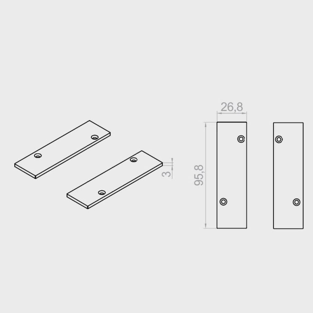 Portos Raffstore Portos Raffstore Alu-Endkappe der Führungsschiene F-FBR-030