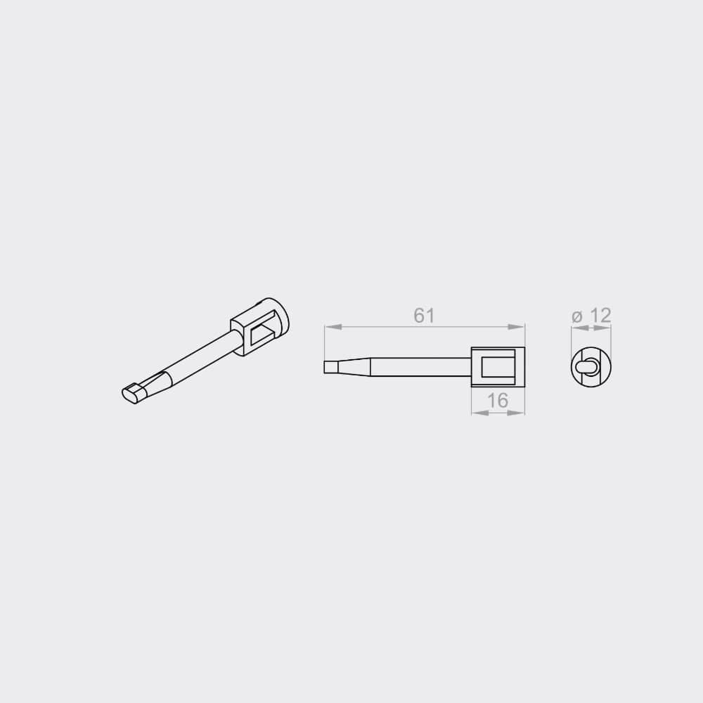 Portos Raffstore Portos Raffstore Führungsstift Führungsnippel F-TLD