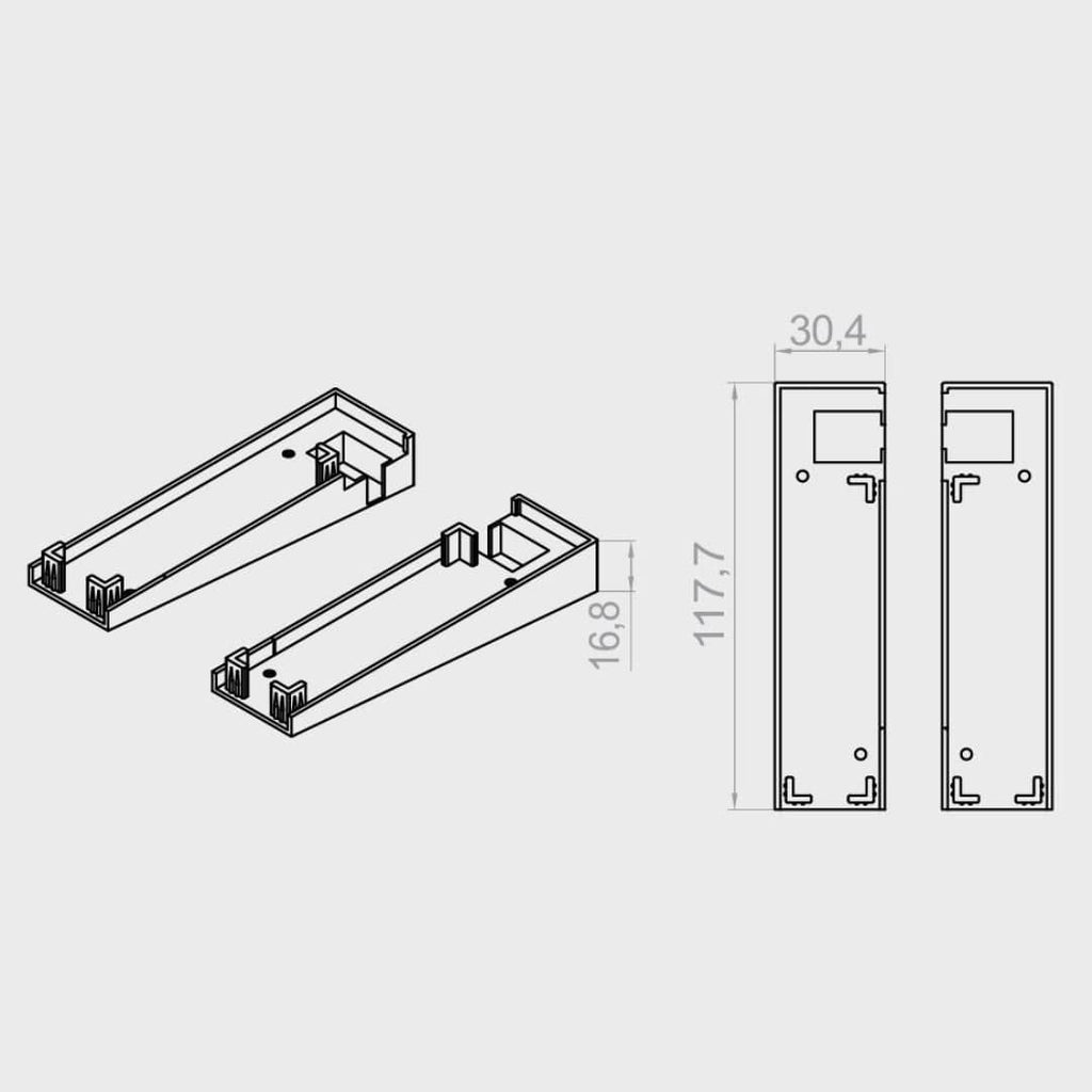 Portos Raffstore Portos Raffstore PVC-Endkappe der Führungsschiene F-FBR-040