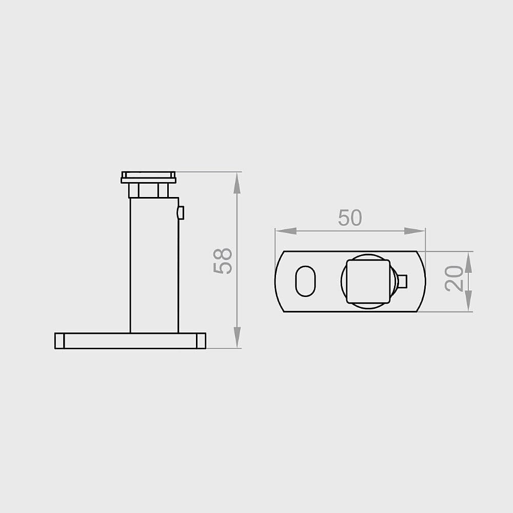 Portos Raffstore Portos Raffstore Teleskophalterung der Führungsschiene 71-105 mm F-UPT-71-105