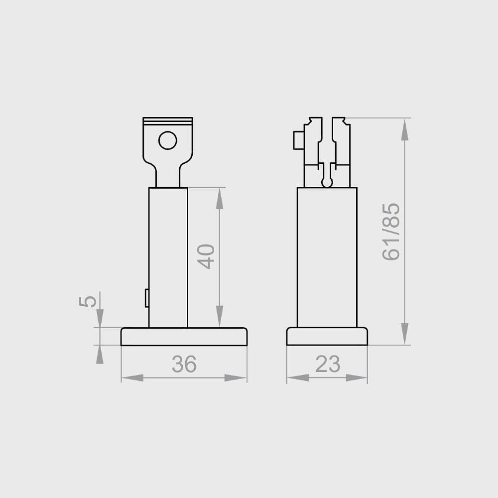 Portos Raffstore Portos Raffstore Teleskophalterung der Führungsschiene Universal 45 (70-90mm)