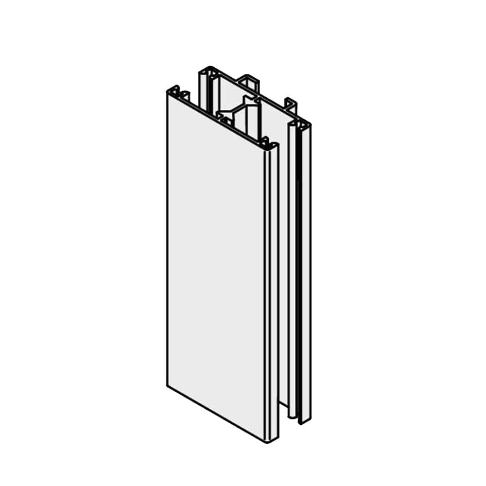 Portos Raffstore Weiß / 100cm Portos Raffstore Alu Doppelführungsschiene F-PPD-40