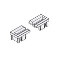 Portos Raffstore Weiß Portos Raffstore Einlauftrichter F-FBD-050