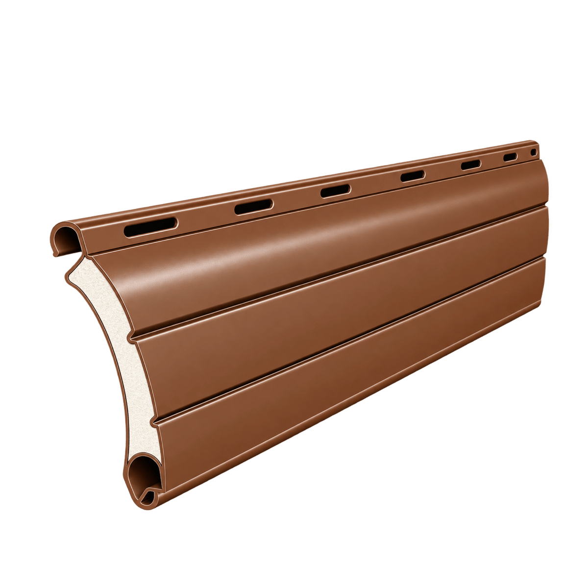 Portos Rolladen Braun (9) / 50cm Portos ALU Rollladenpanzer perforiert PA45