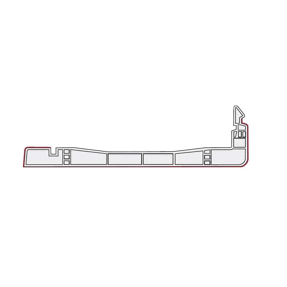 Portos Rolladen Weiß / 100cm Portos Innen- und Auβenblende des Kastens RK40
