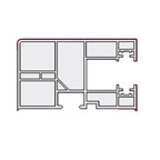 Portos Rolladen Weiss (ähnlich RAL9016) / 100cm Portos PVC Einzelführungsschiene RK-16 60/35