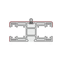 Portos Rolladen Weiß (ähnlich RAL9016) / 100cm Portos PVC Führungsschiene NPR-030 60/28