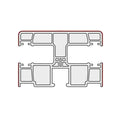 Portos Rolladen Weiß (ähnlich RAL9016) / 100cm Portos PVC Führungsschiene RK-18M
